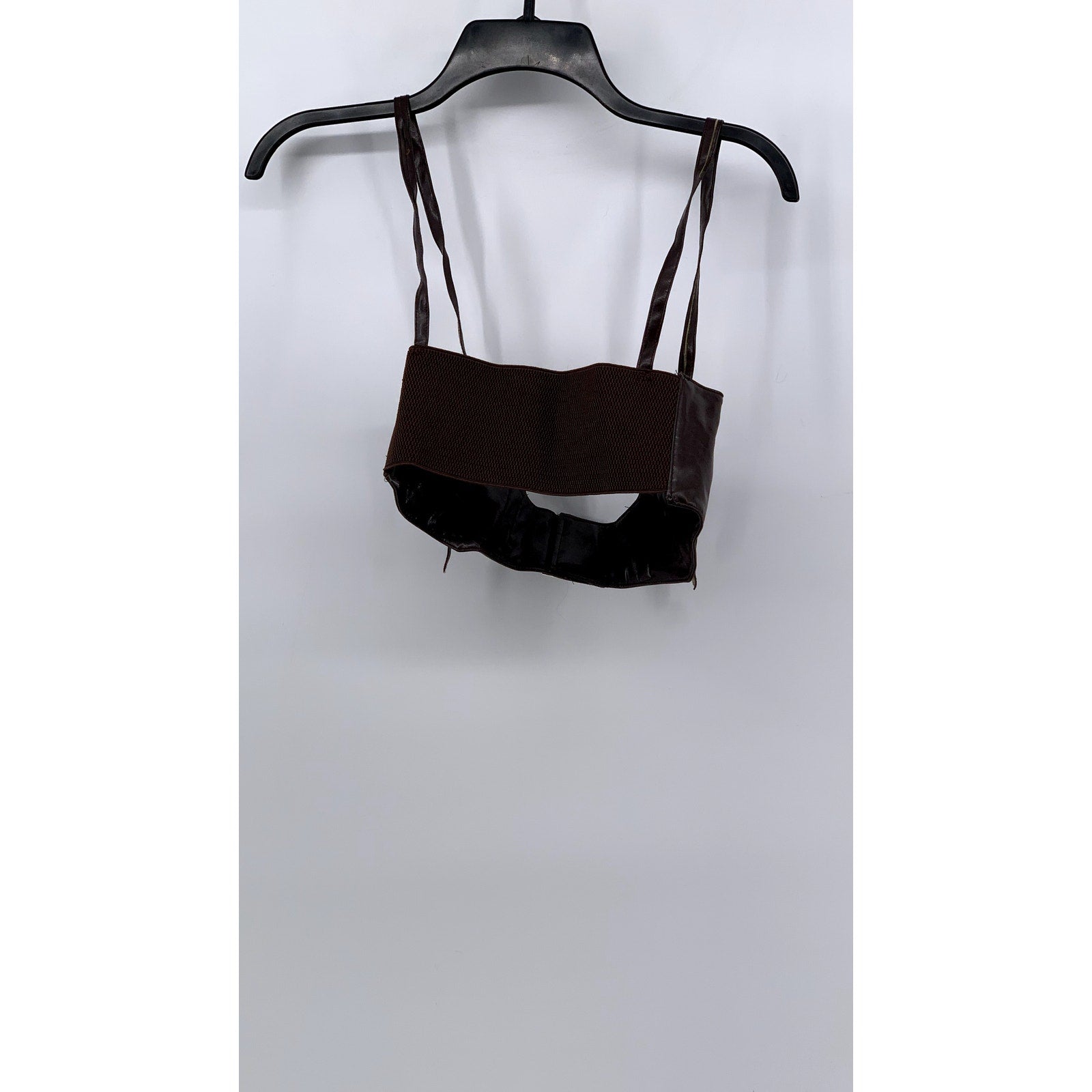 UNBRANDED Women's Brown Faux-Leather Adjustable Waist Belt SZ S