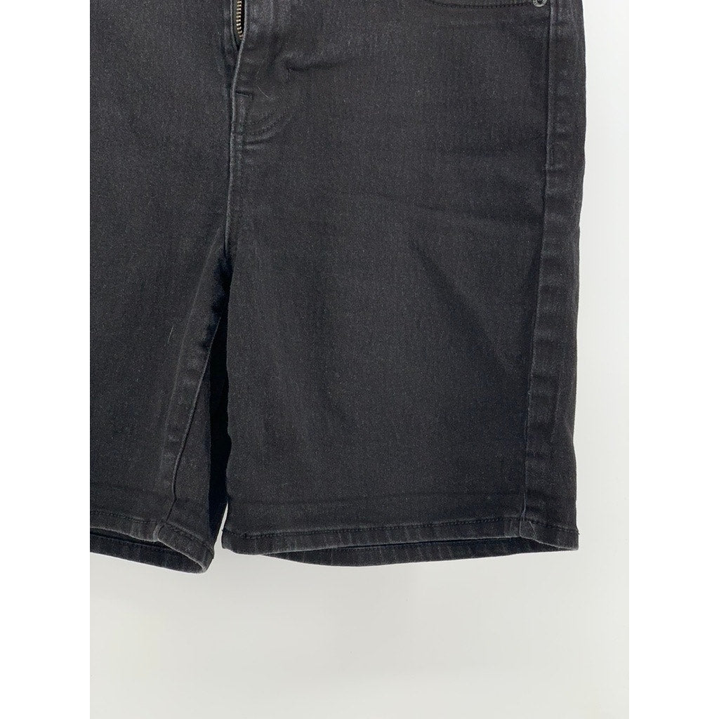 FAITH JEANS Women's Black Denim Bermuda Shorts SZ 8