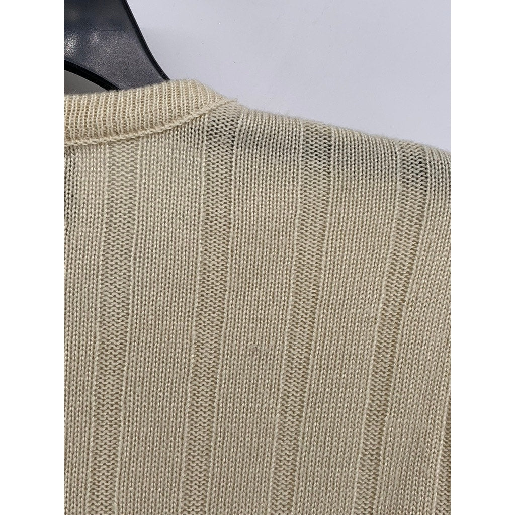 STUDIO ONE By CAMPUS Men's Vintage Beige Knit Crewneck Sweater SZ M