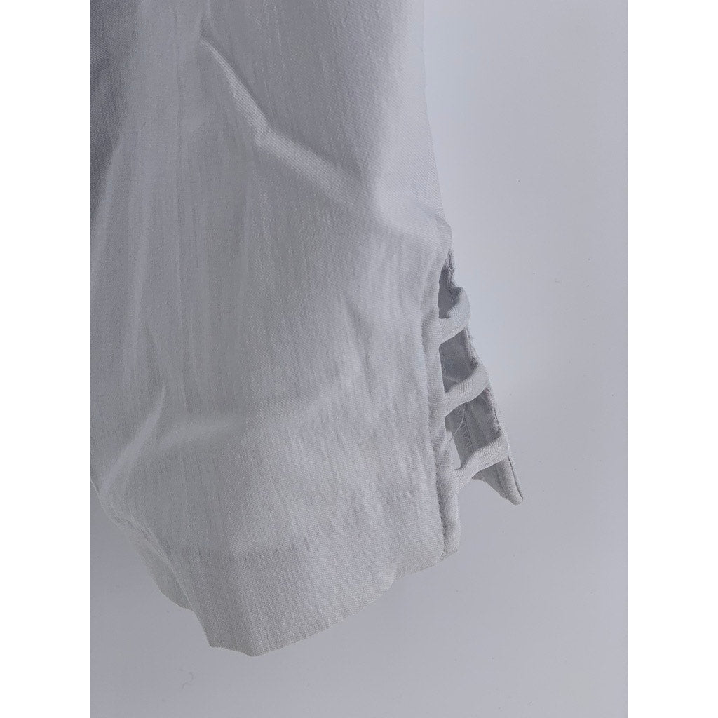 89TH & MADISON Women's Bleached White Cutout Hem Pants SZ XL