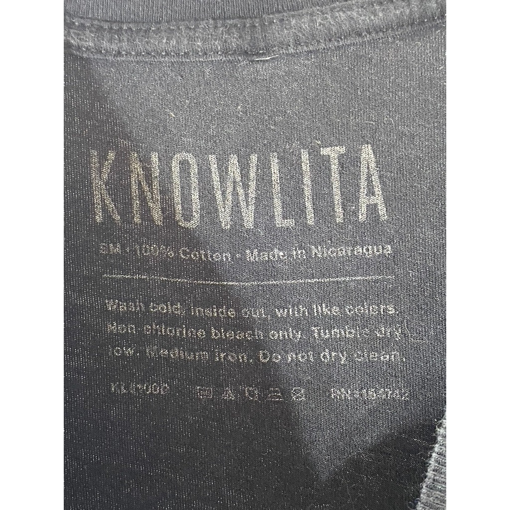 KNOWLITA Men's Black-White "Houston Or Nowhere" Short Sleeve T-Shirt SZ S