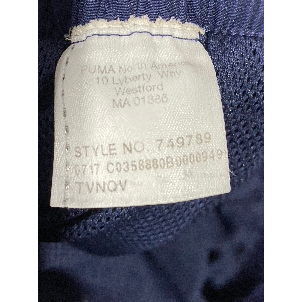 PUMA Men's Navy Arsenal Zipper-Pockets Pull-On Track Pant SZ M