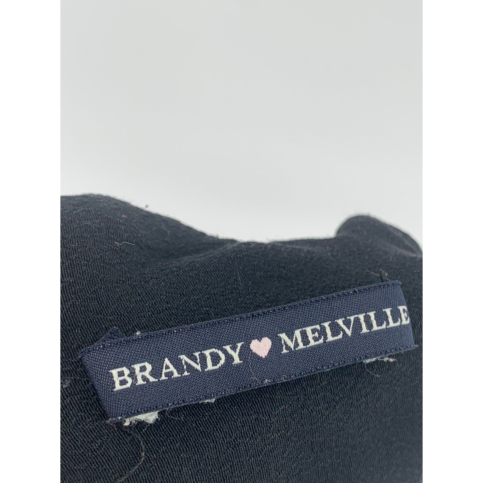 BRANDY MELVILLE Women's Black Straight-Neck Open-Back Tie Crop Top SZ OS
