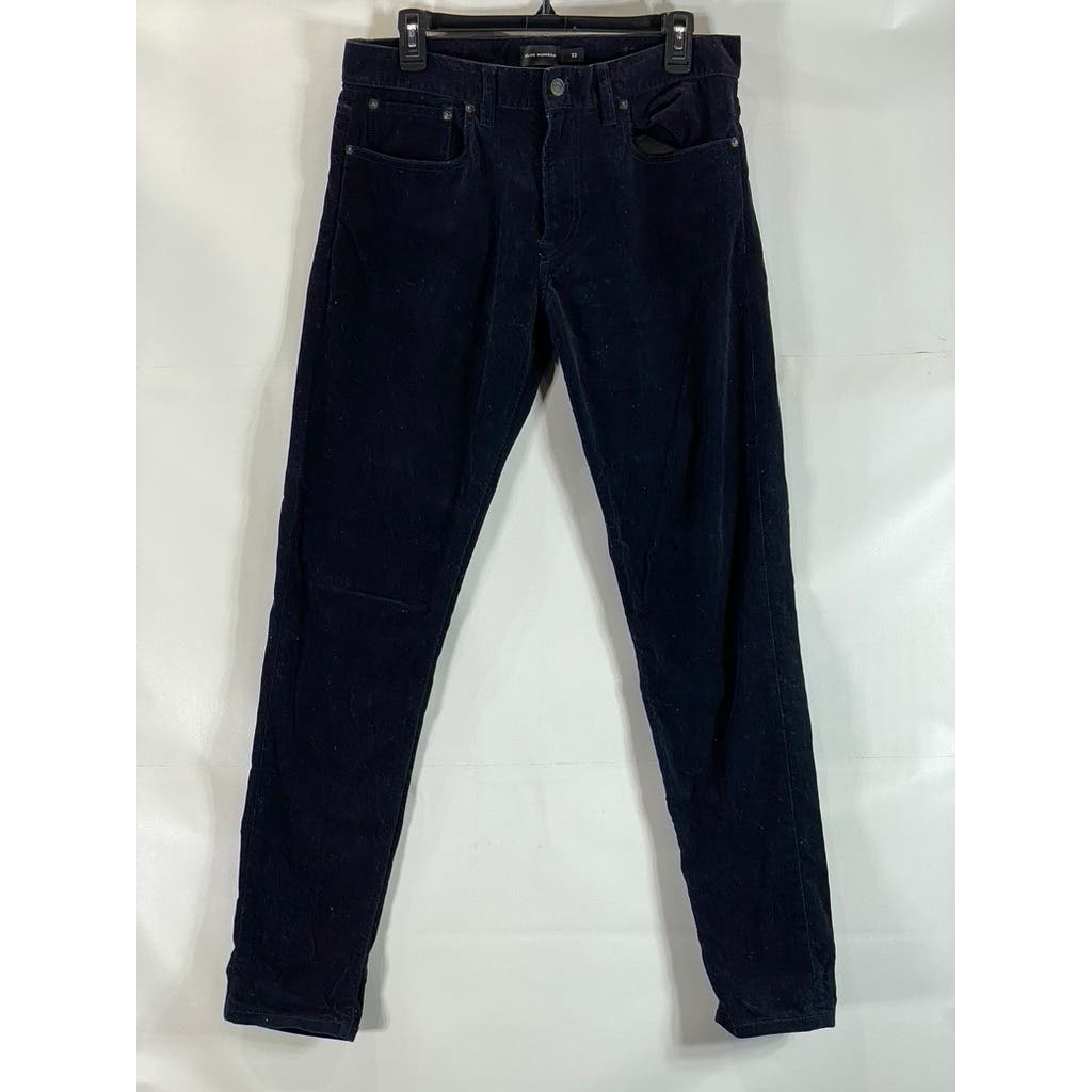 CLUB MONACO Women's Dark Blue 1985 Extra Slim-Fit Five-Pocket Corduroy Pant SZ32