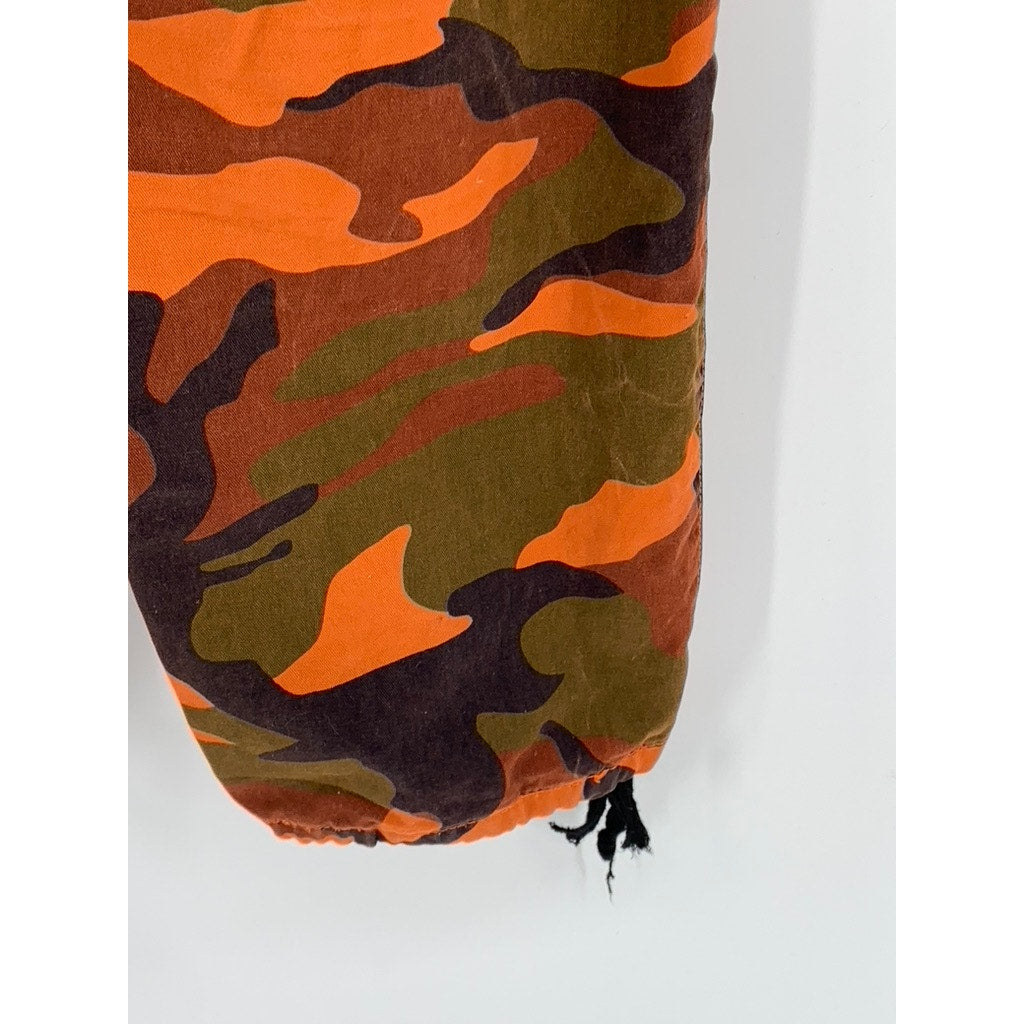 URBAN OUTFITTERS Women's Orange Camo Relaxed-Fit Pants SZ 4