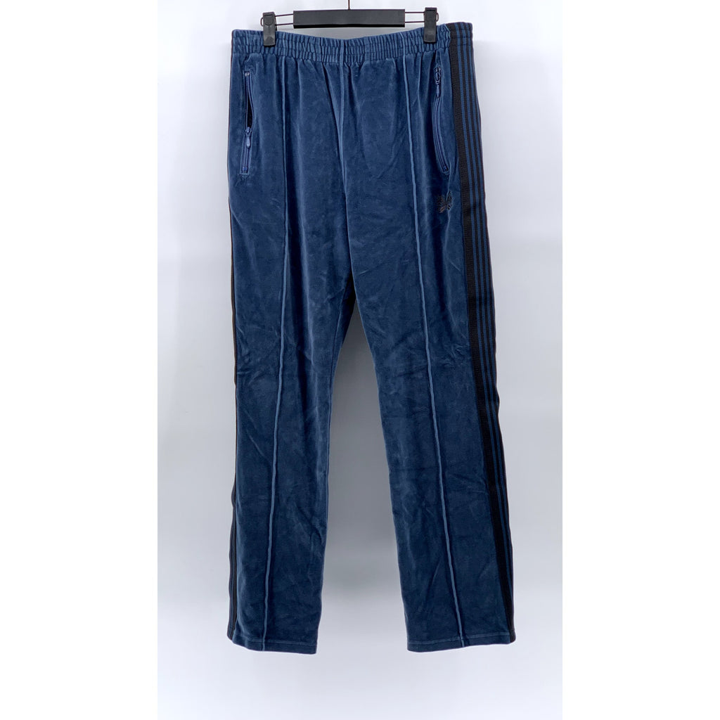 NEEDLES Men's Blue Velour Side-Striped Pull-On Straight-Leg Track Pants SZ M