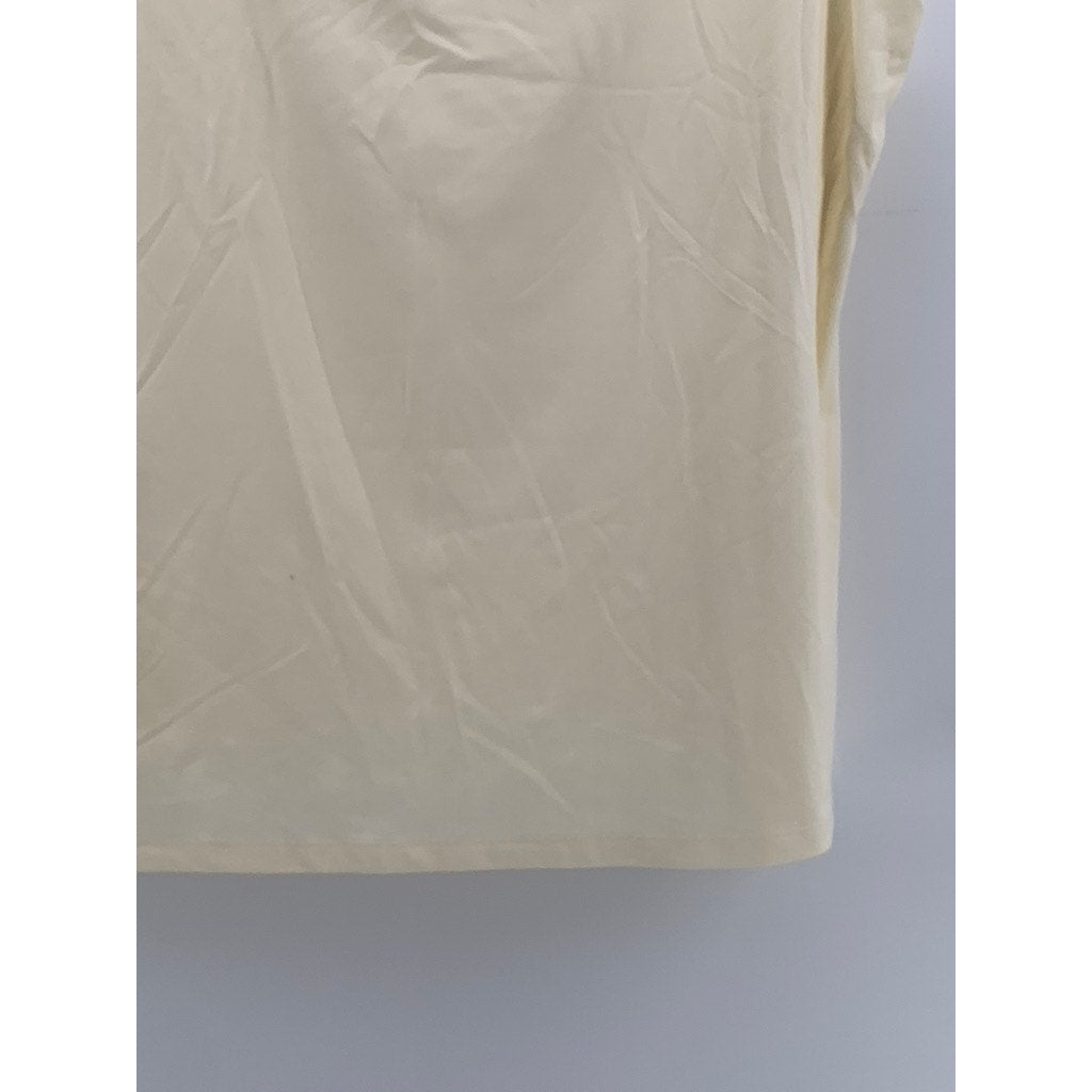 CHARTER CLUB Women's Cream Solid Scoop-Neck Lightweight Nylon-Blend Tank SZ XL