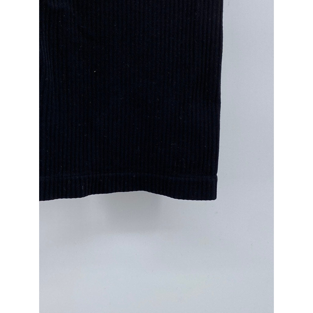 H&M Women's Black Seamless Shaping Ribbed Biker Shorts SZ XS