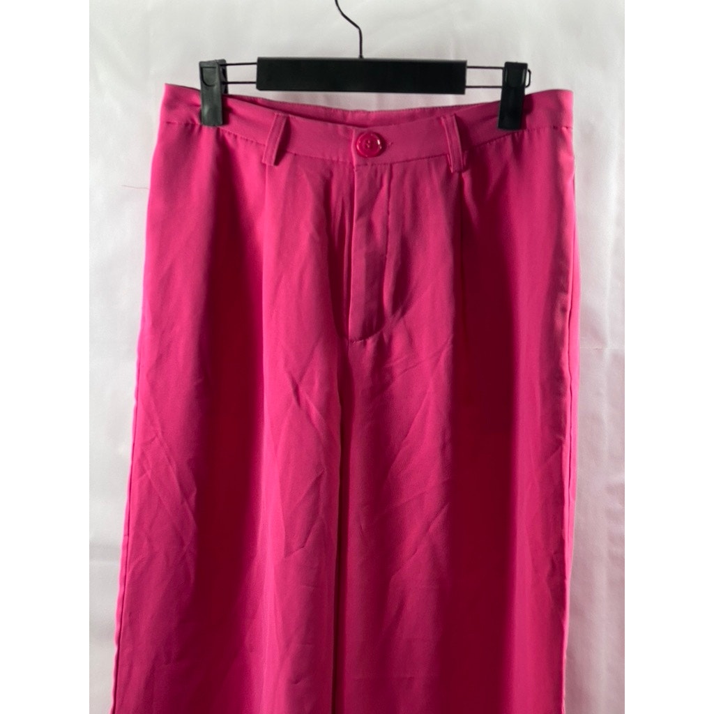 FOREVER 21 Women’s Fuchsia Long Wide-Leg Pant SZ L