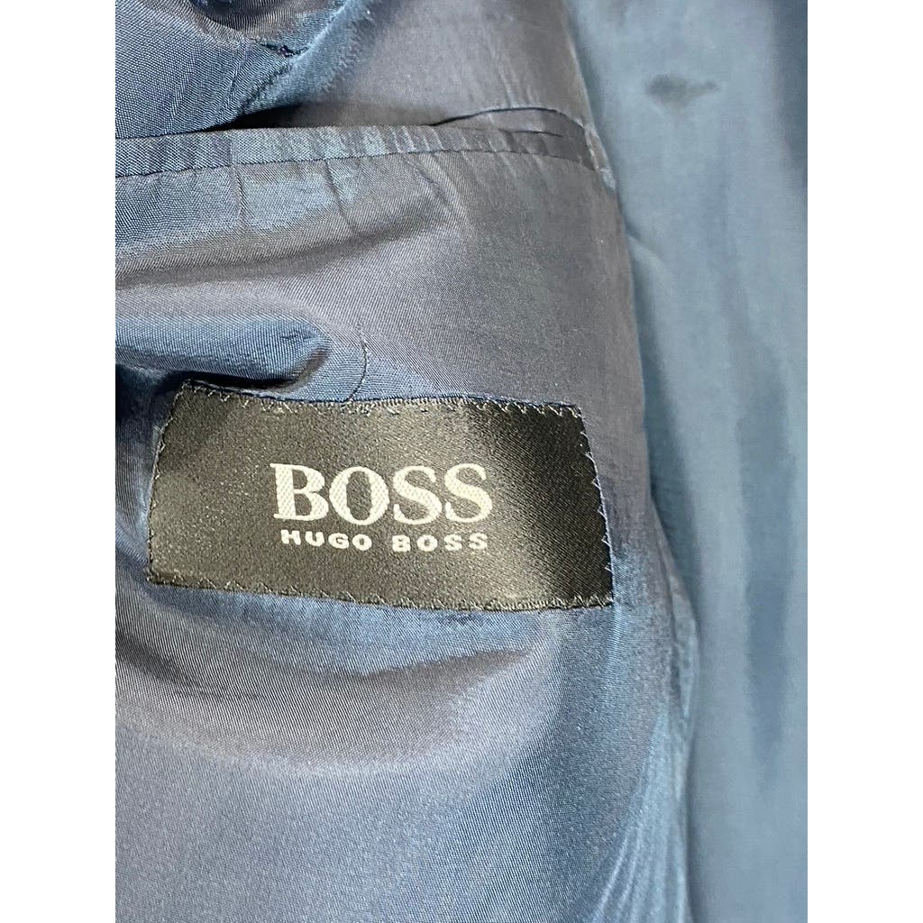 BOSS HUGO BOSS Men's Black Solid Vintage Three-Button Blazer SZ 42R