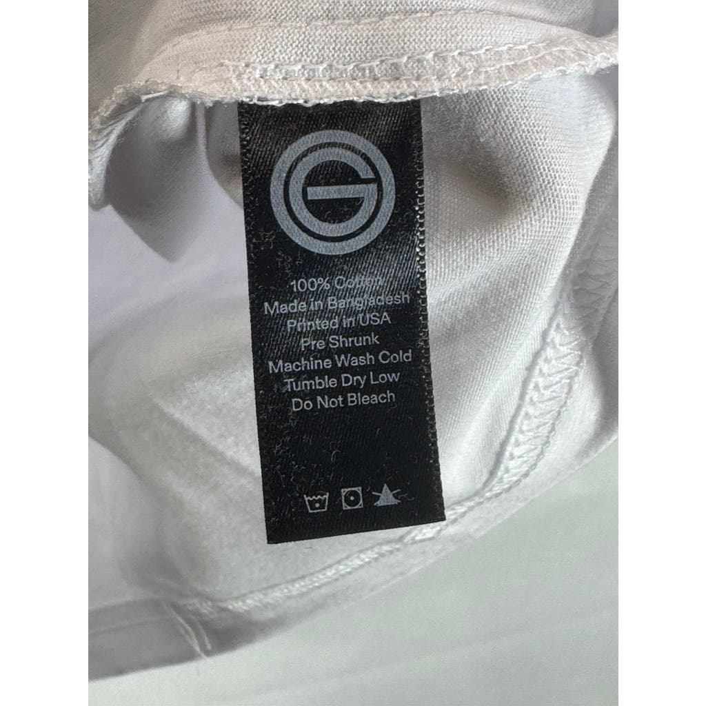 GOTHAM Men's White "Gotham" Logo Short Sleeve Crew Neck T Shirt SZ S
