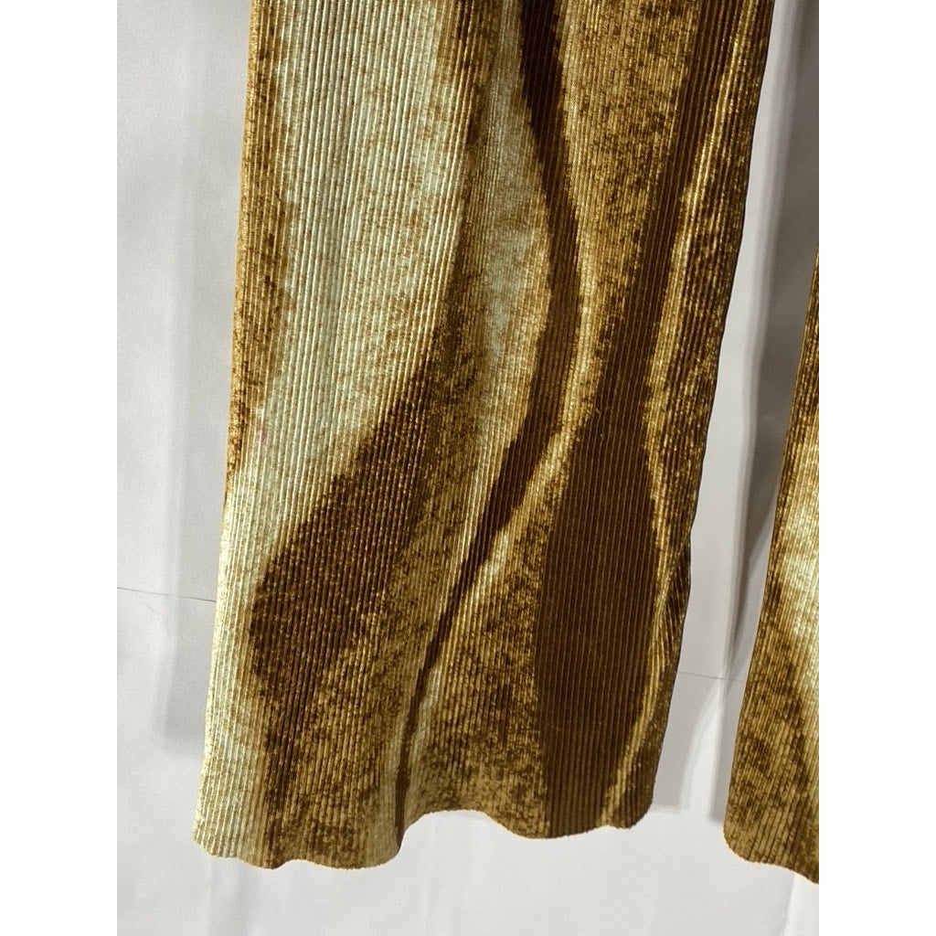 VAARA SEOUL Women's Brown/Tan Textured Swirl Print Pull-On Relaxed-Fit Pant SZ S