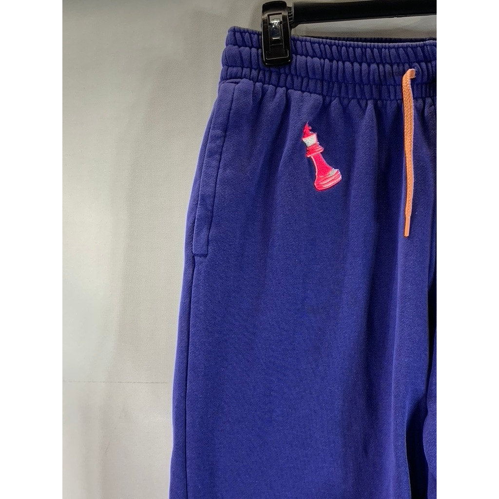 NIKE Men's Blue Fleece Lebron James Standard-Fit Drawstring Jogger Pants SZ S