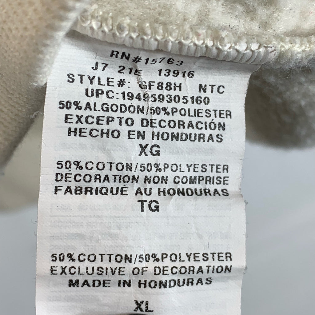 CHAMPION Men's Beige Crewneck Script Logo Powerblend Regular-Fit Sweatshirt SZXL