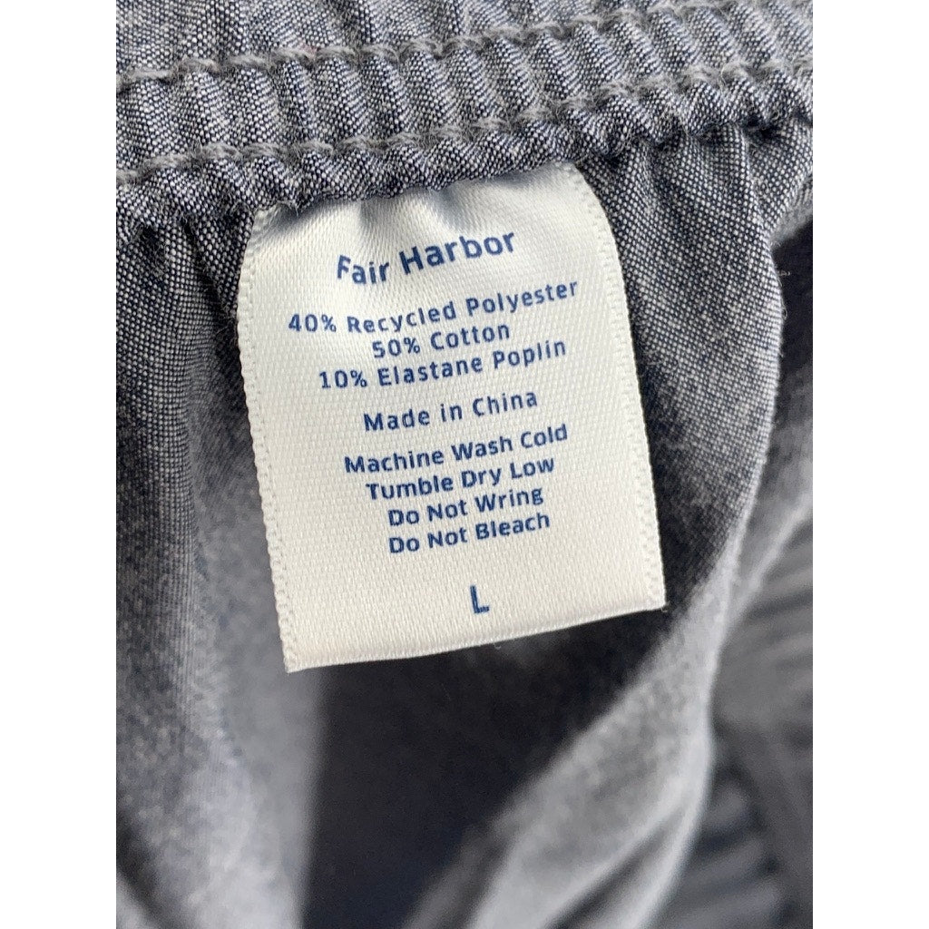 FAIR HARBOR Men's Gray Drawstring Pull-On Casual Shorts SZ L