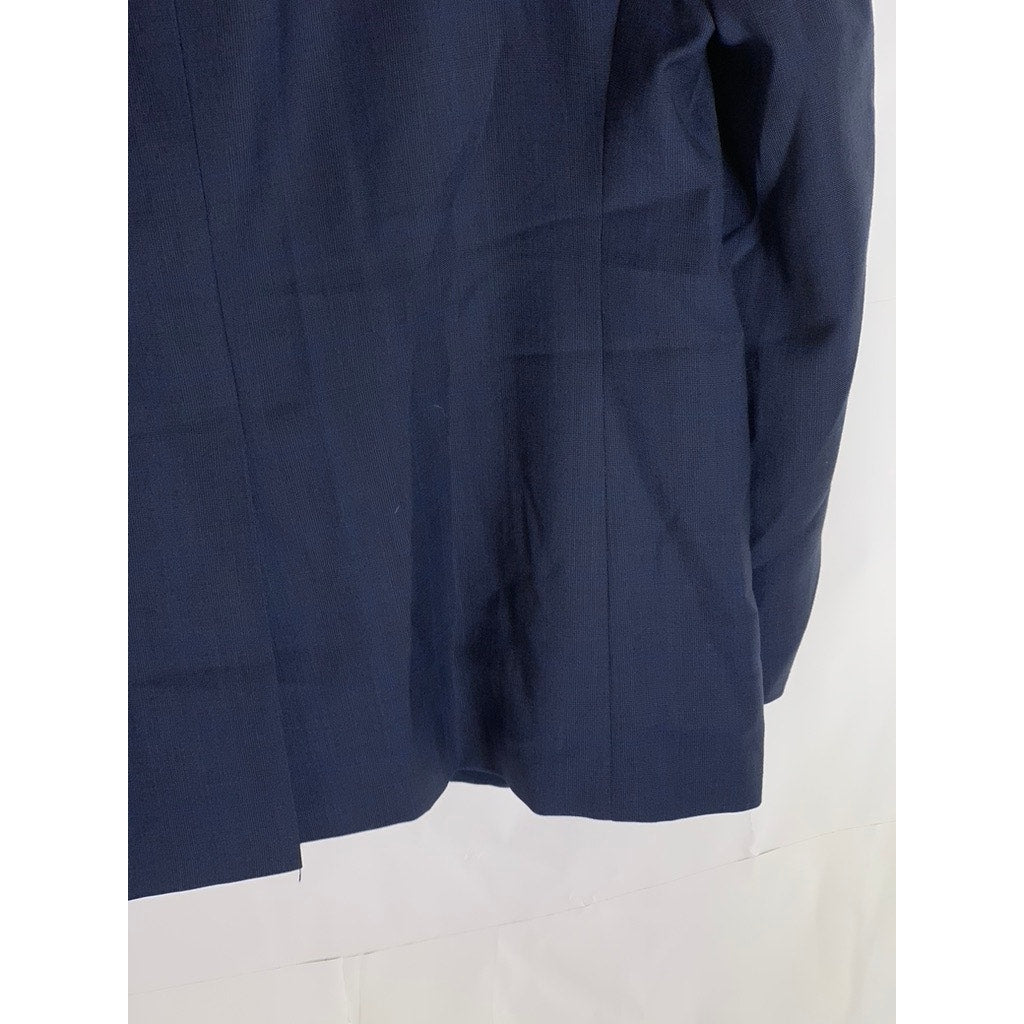 LAUREN RALPH LAUREN Men's Navy Wool Natural Stretch Two-Button Long Balzer SZ44L