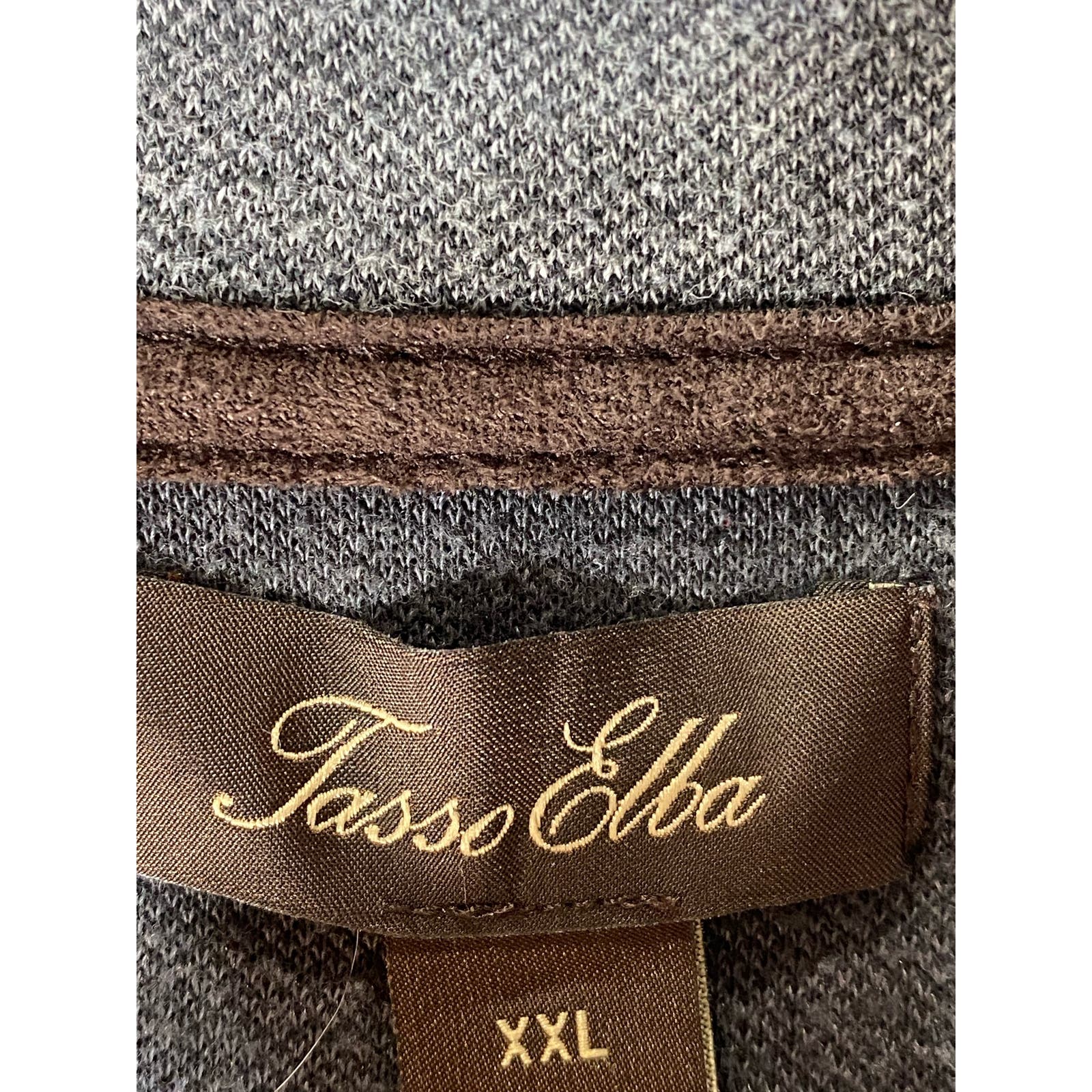 TASSO ELBA Men's Black Birdseye Quarter-Zip Pullover Sweater SZ 2XL