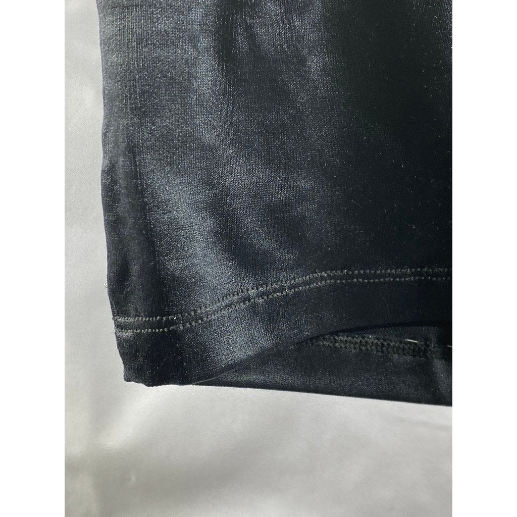AMERICAN APPAREL Women's Black Solid Fitted Spaghetti Strap Crop Top SZ XS