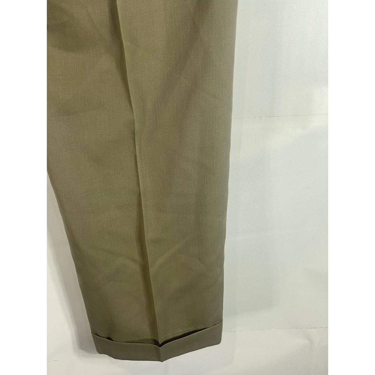 TOMMY HILFIGER Men's Tan Vintage Pleated Front Cuffed Dress Pants SZ 40X31