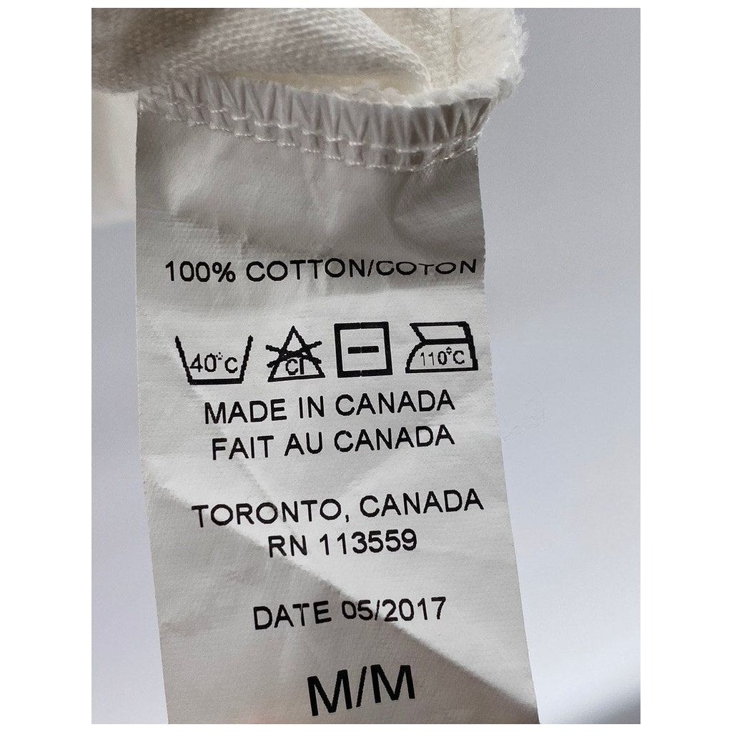 HIRO CLARK Men's White-Black Graphic Crewneck Short Sleeve Casual T-Shirt SZ M