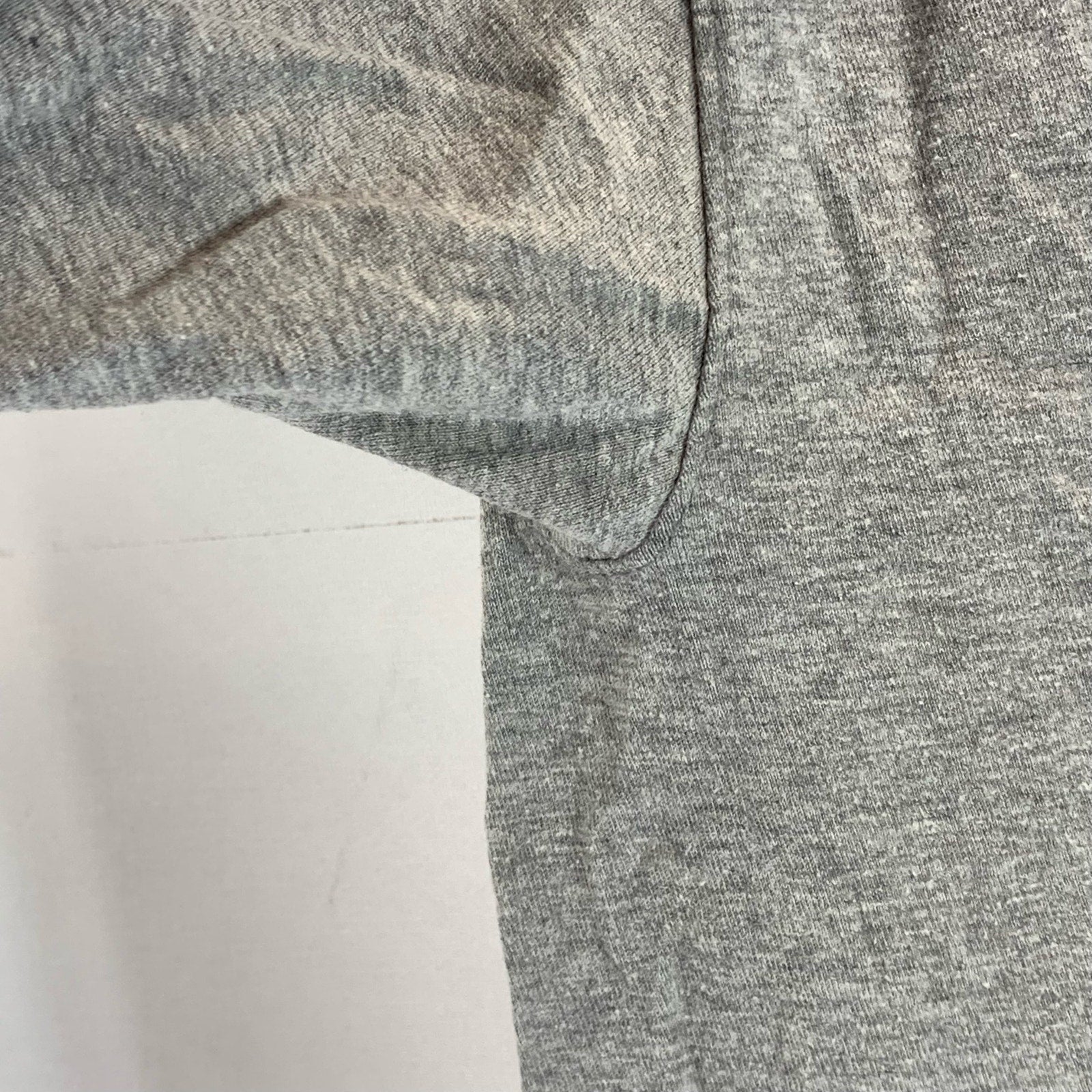 CHAMPION Authentic Men's Gray Solid Crewneck Casual Short Sleeve T-Shirt SZ L
