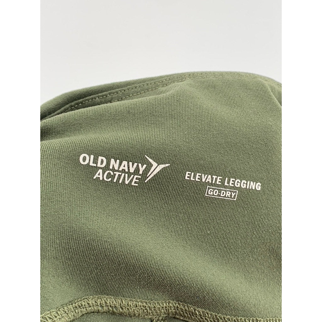 OLD NAVY ACTIVE Women's Go Dry Olive Sports Exercise Elevate Legging SZ M