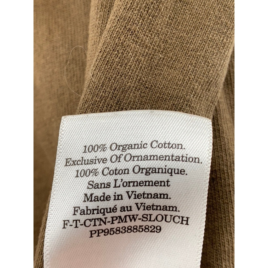 EVERLANE Women's Brown Crewneck Organic Cotton Slouch Short Sleeve Top SZ XS