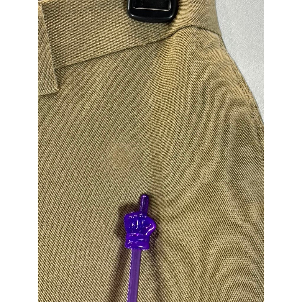 JOSEPH & FEISS Men's Tan Cuffed Flat Front Wool Dress Pants SZ 36