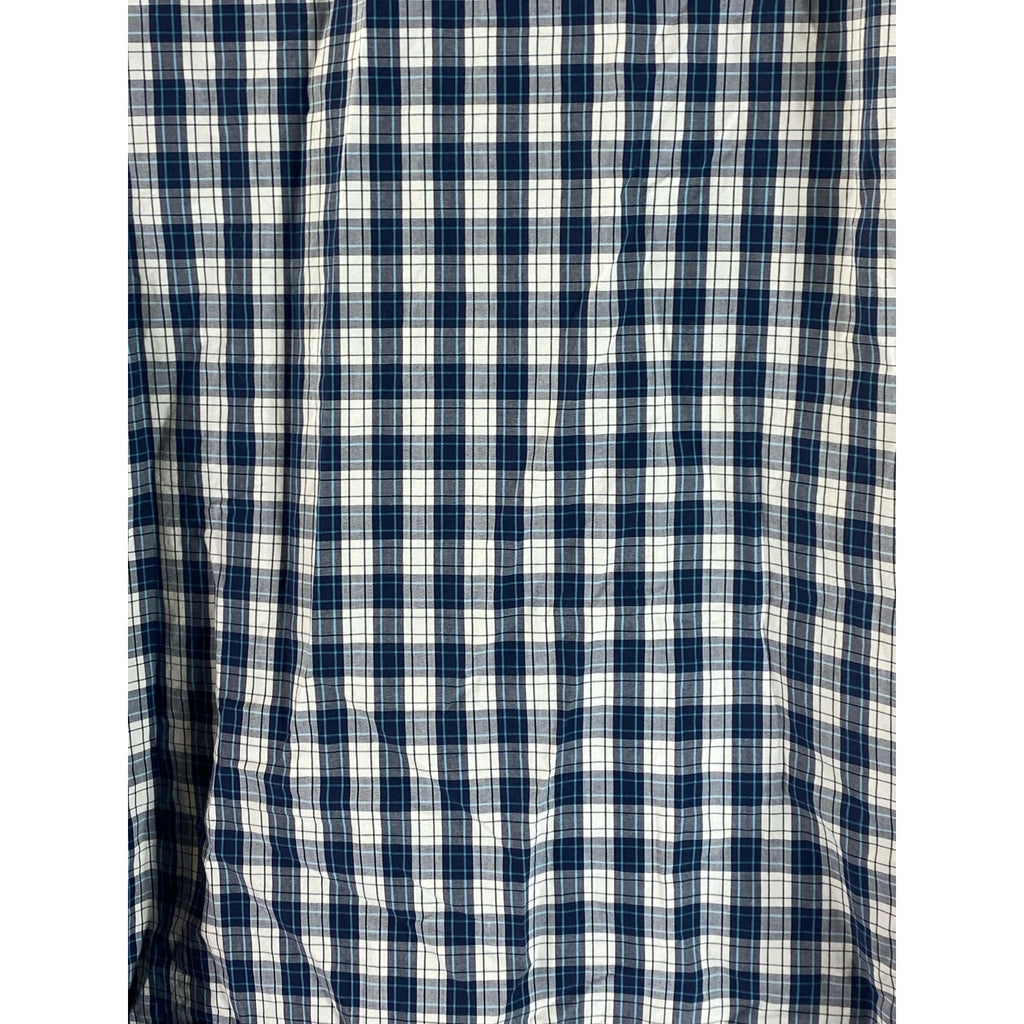 EDDIE BUAER Men's Tall Blue Plaid Legend Wash Classic-Fit Button-Up Shirt SZ TL