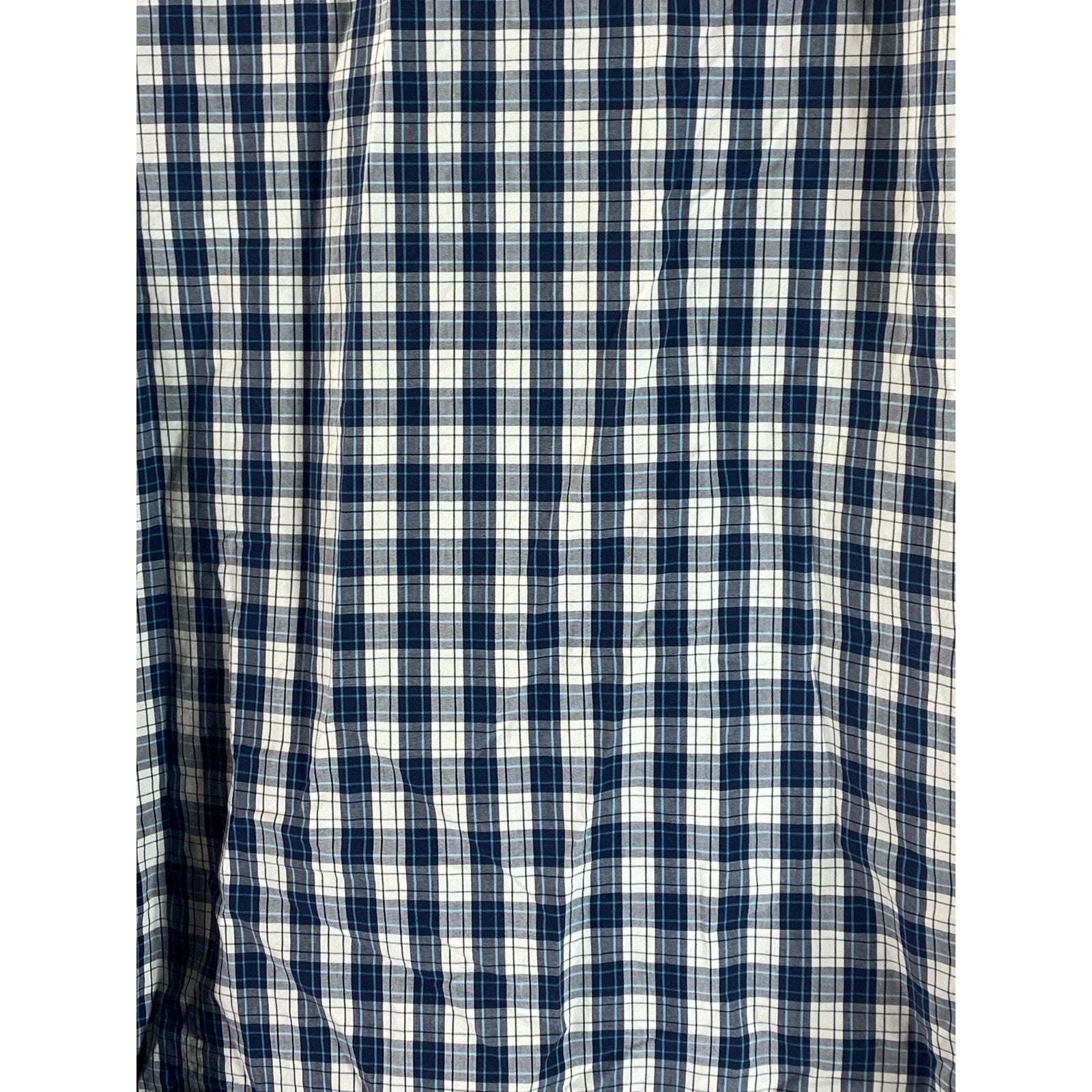 EDDIE BUAER Men's Tall Blue Plaid Legend Wash Classic-Fit Button-Up Shirt SZ TL