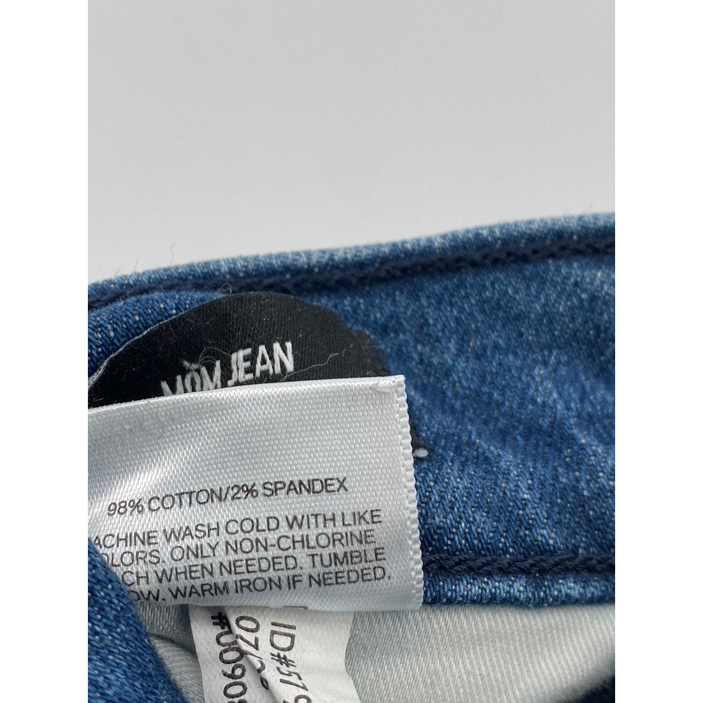 EXPRESS Women's Blue Medium Wash Denim High-Rise Mom Jeans SZ 00
