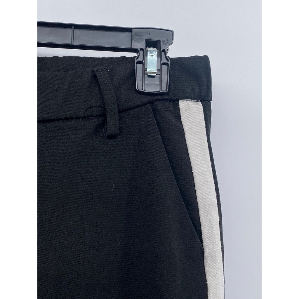 ZARA TRAFALUC Women's Black-White Side Stripe Cropped Pull-On Pant SZ XS