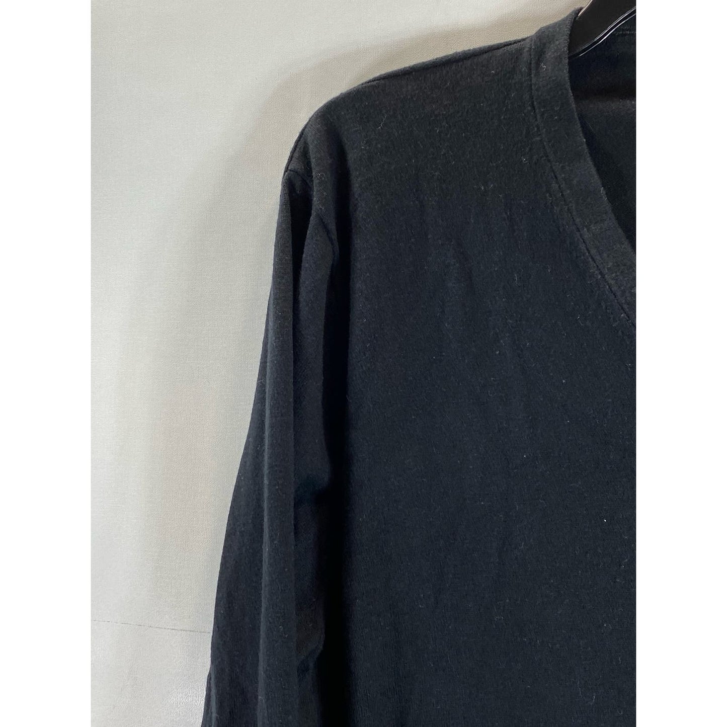 BANANA REPUBLIC Men's Black Solid V-Neck Luxury Blend Pullover Sweater SZ XL