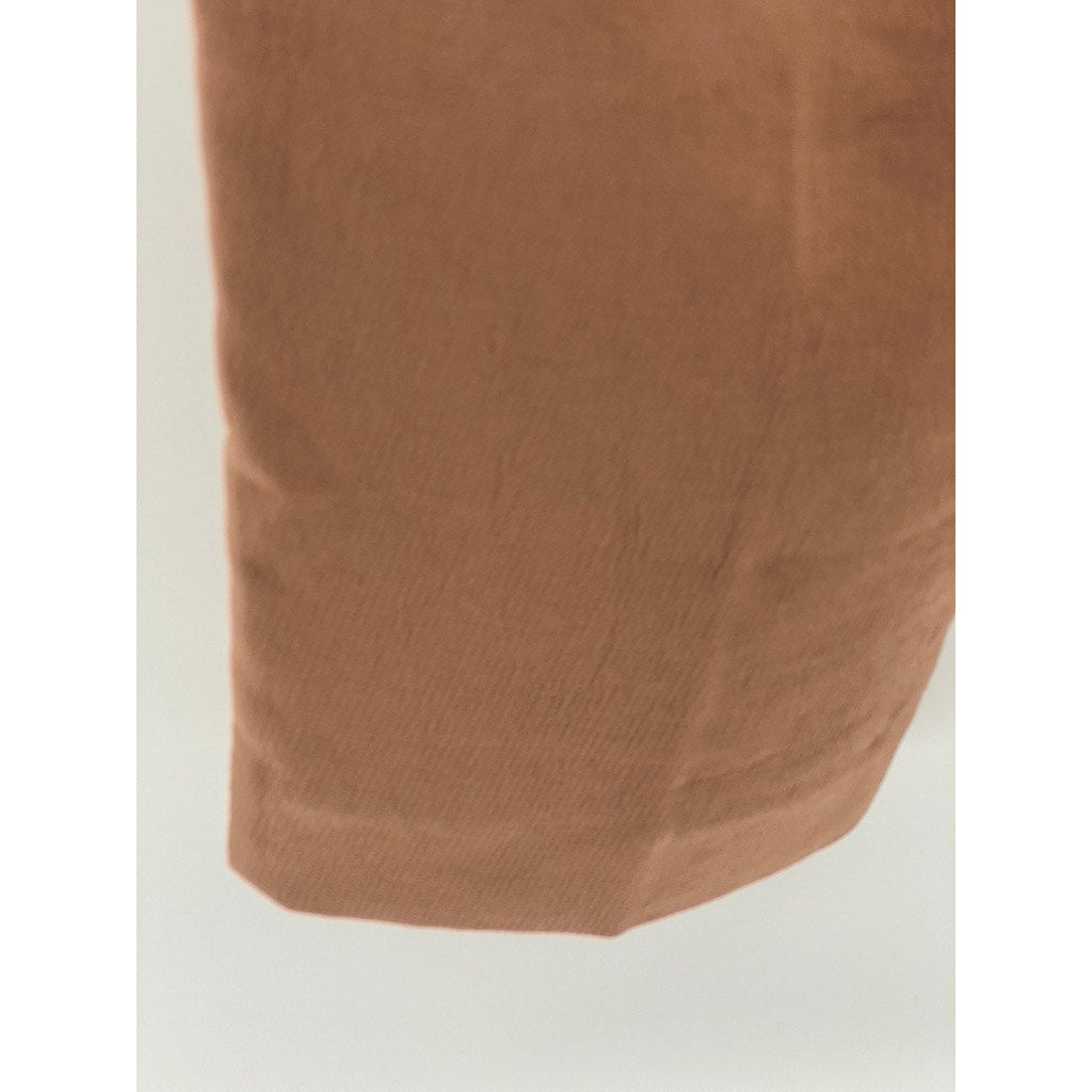 WILFRED Women's Brown Straight-Leg Pleated High-Rise Cropped Trousers SZ 2