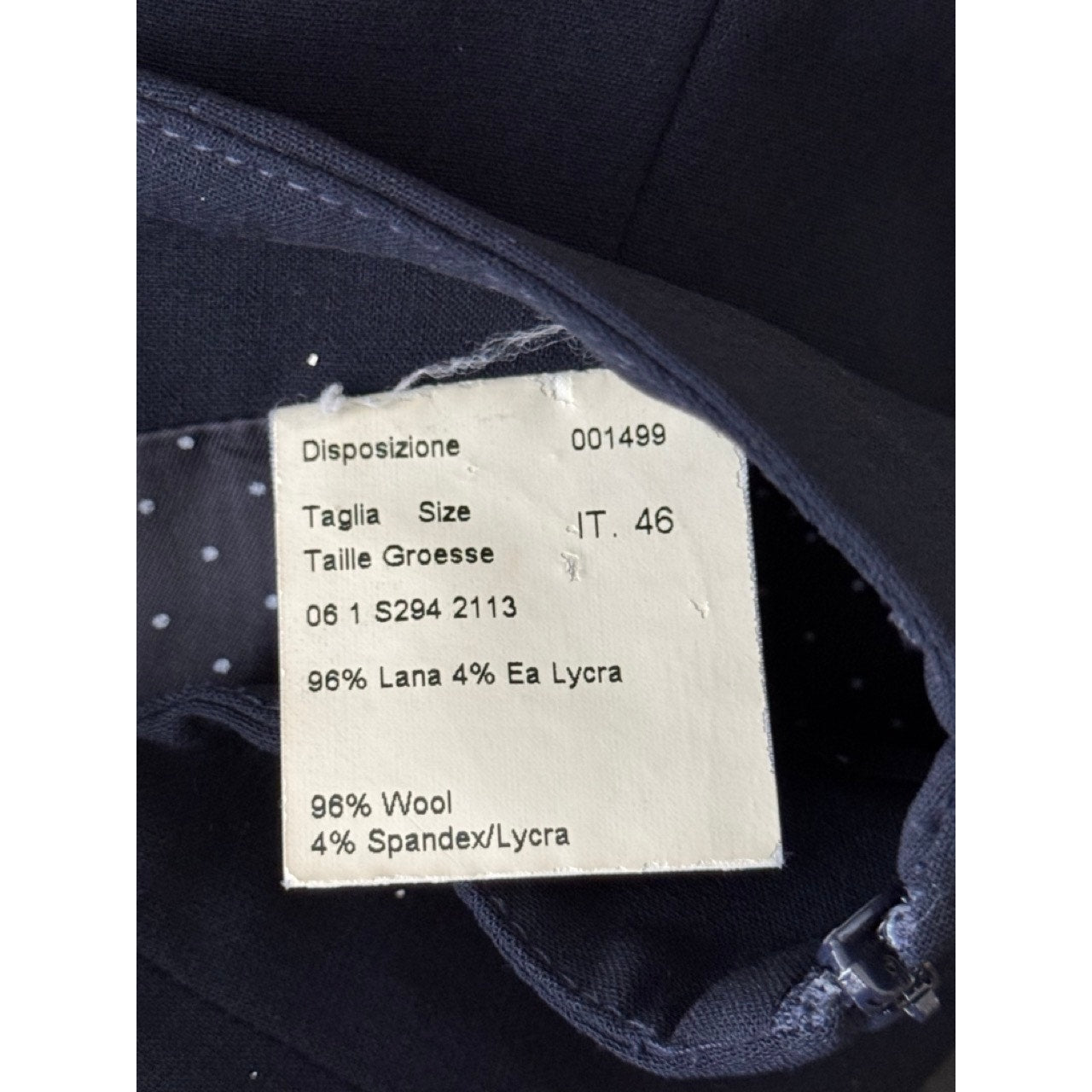 PIAZZA SEMPIONE Women's Blue Wool-Blend A-Line Knee-Length Skirt SZ 46(US10)