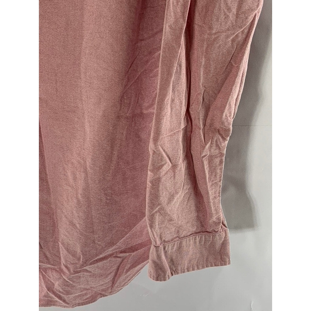 RALPH LAUREN Men's Red Regular-Fit Button-Up Cotton Long Sleeve Shirt SZ XL