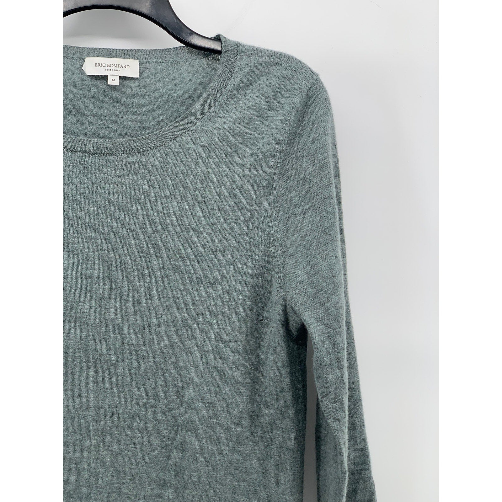 ERIC BOMPARD Men's Gray Cashmere Crewneck Knit Pullover Classic Sweater SZ M