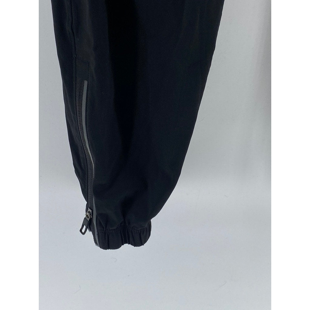 LULULEMON Women's Black Solid Pull-On High-Rise Zipper-Hem Jogger SZ S