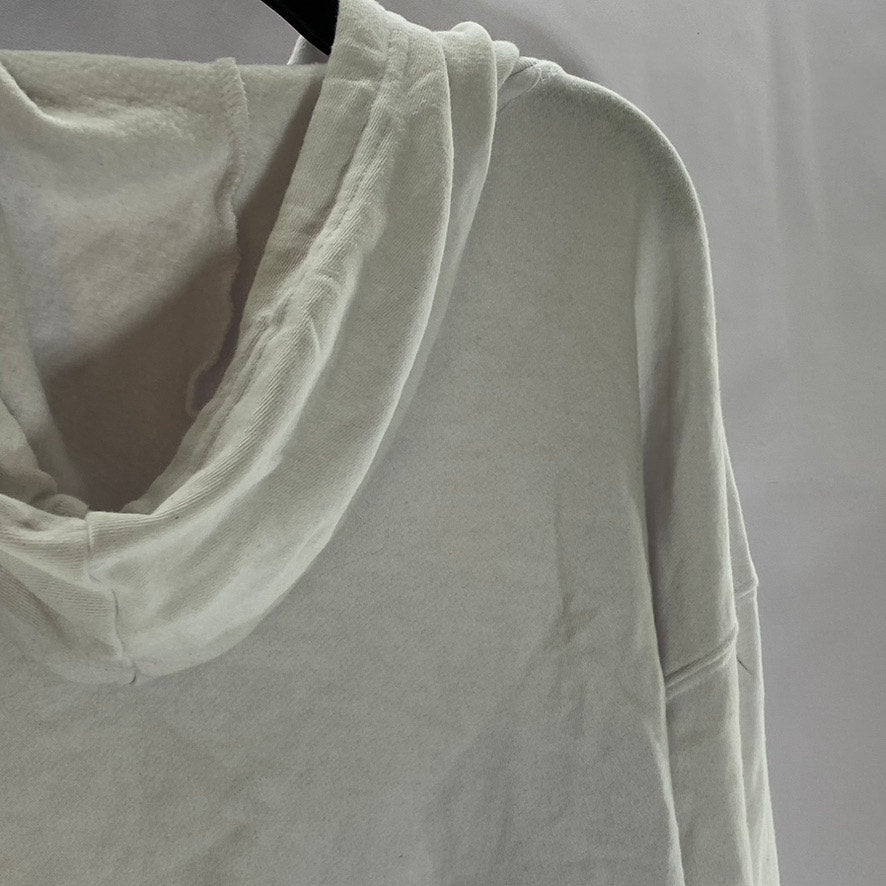 INDEPENDENT TRADING CO Women's White Okemo Custom Graphic Cropped Hoodie SZ L