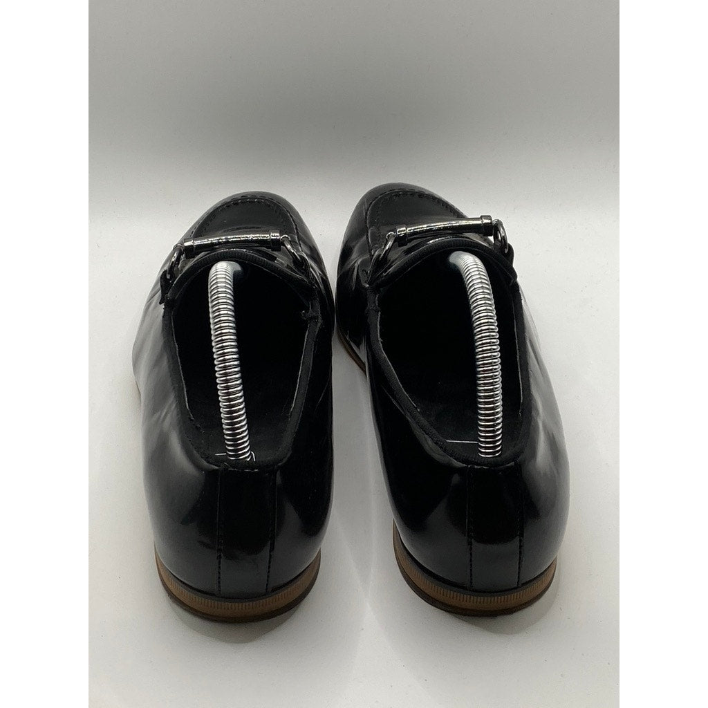 ASOS Men’s Black Faux Patent Leather Horsebit Slip-On Loafers SZ 6