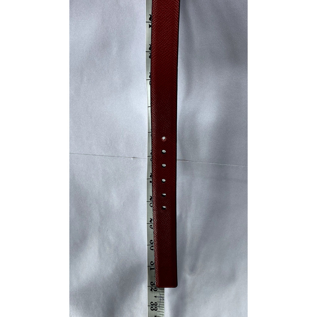 FERRAGAMO Men's Black-Red Leather Reversible Gancini Belt