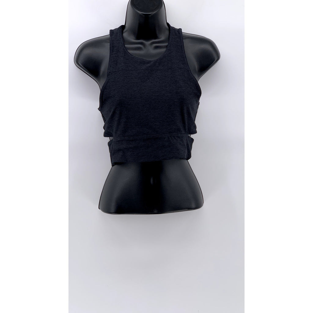 OUTDOOR VOICES Women's Black Cutout Cropped Tank Top SZ XS