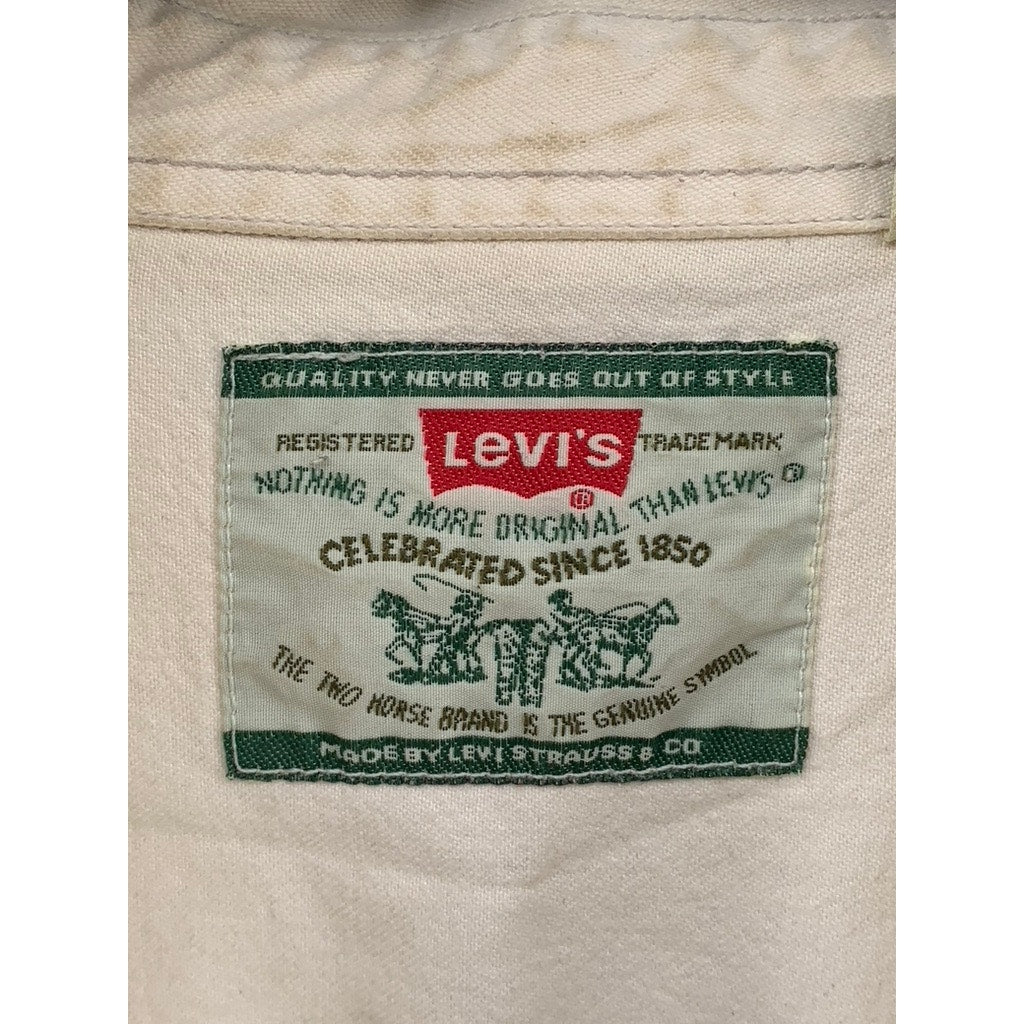 LEVI'S Men's Off-White Denim Vintage Button-Up Long Sleeve Workwear Shirt SZ XL