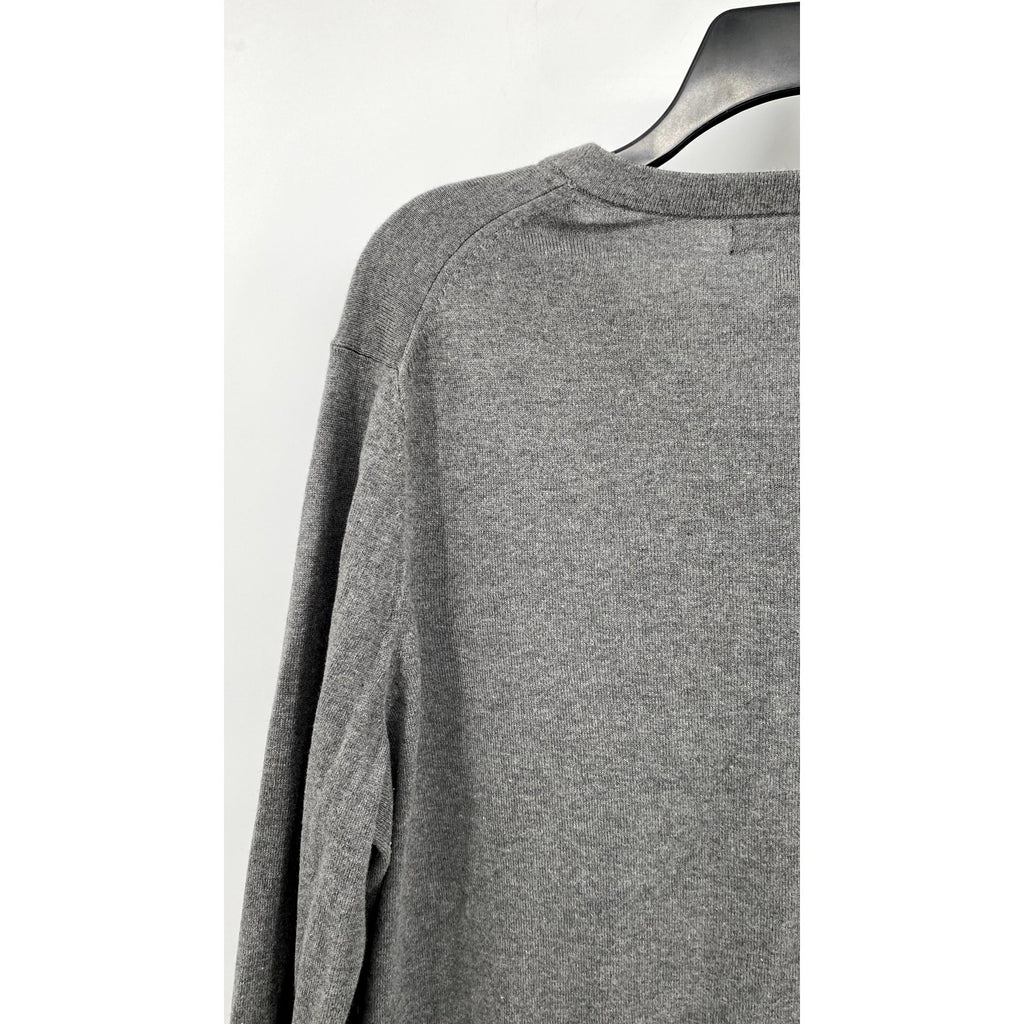 BANANA REPUBLIC Women's Gray V-Neck Sweater SZ L