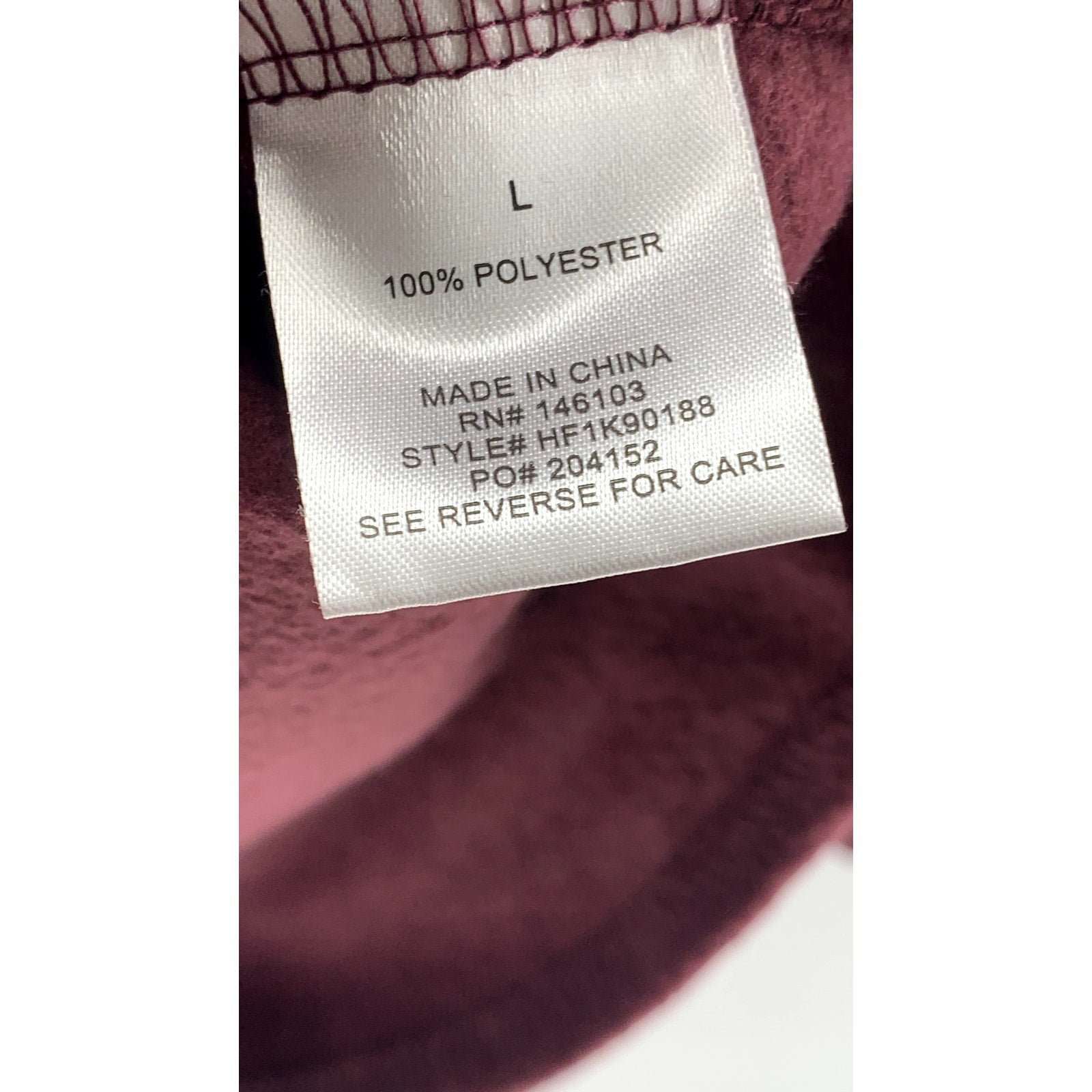 HIPPIE ROSE Women's Juniors' Burgundy Button-Up Long Sleeve Fleece Shacket SZ L