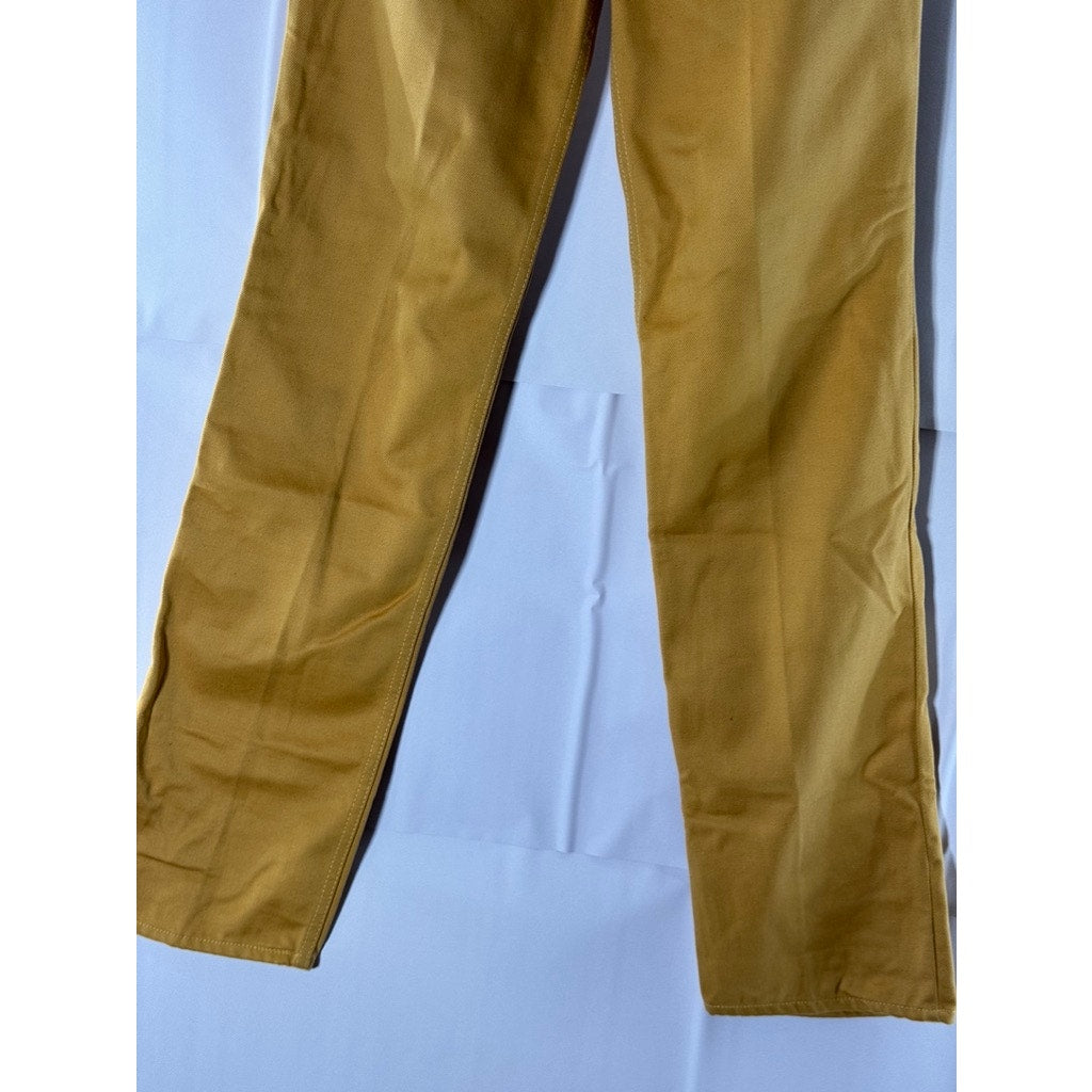 CAROCHE Men's Khaki Straight-Leg Five-Pocket Sanforized Pants SZ 30X36