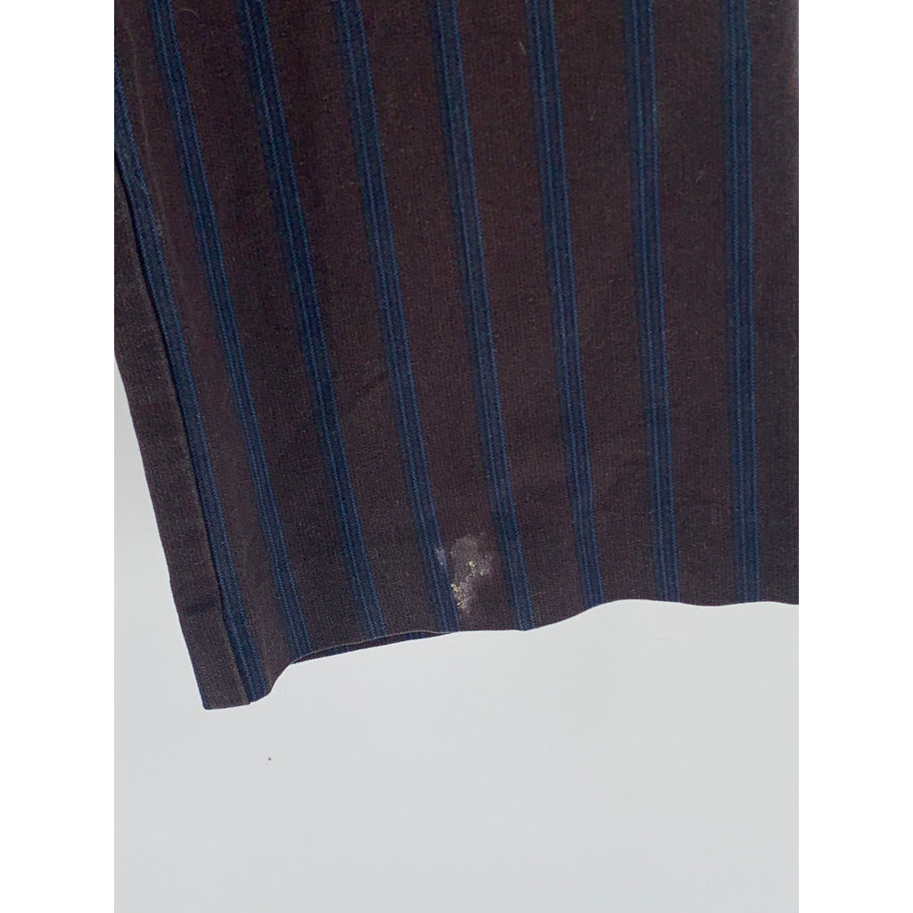 PENGUIN Men's Brown-Blue Striped Flat Front Straight-Leg Regular Fit Pant SZ 32