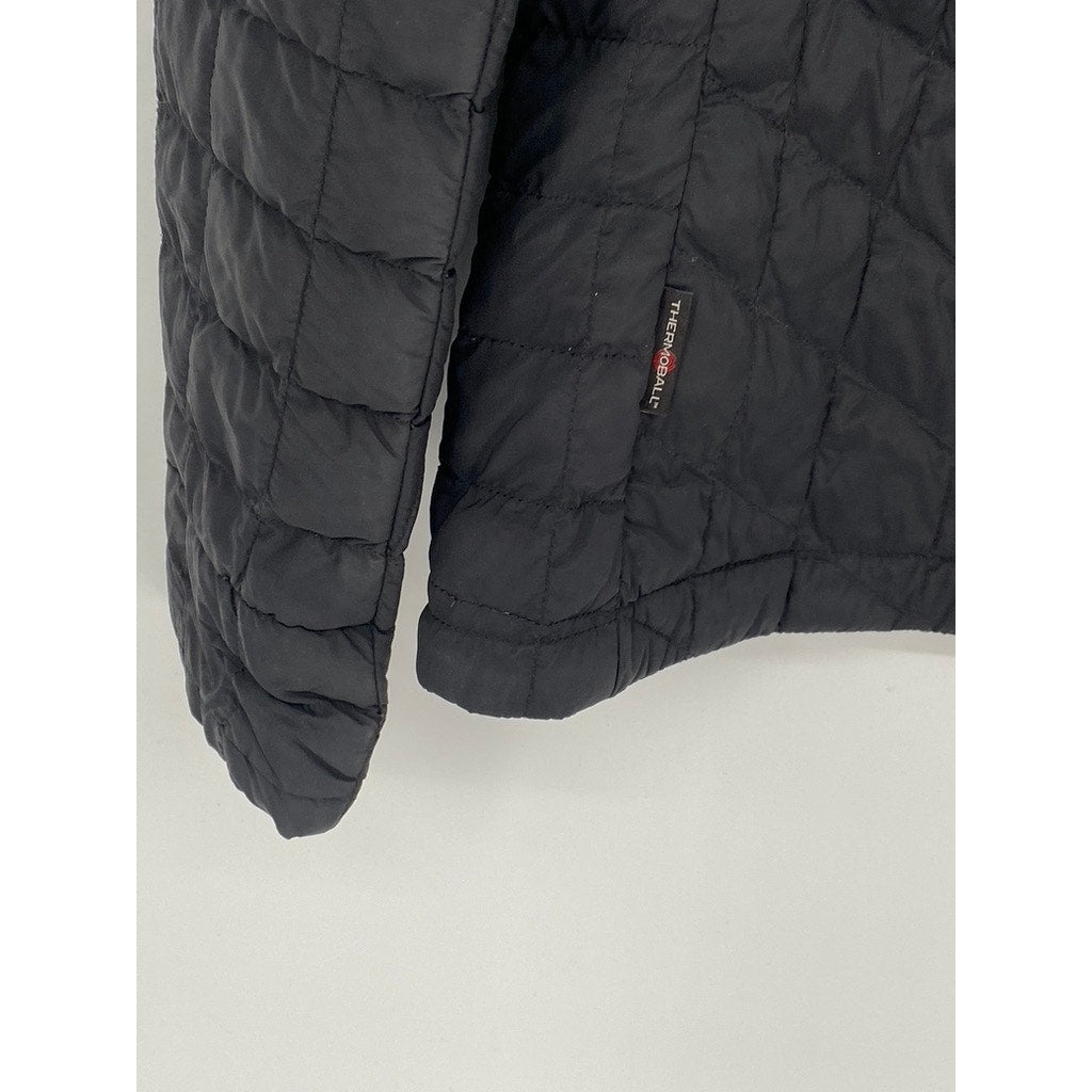 THE NORTH FACE Women's Black Zip-Up Stand Collar Thermoball Jacket SZ S