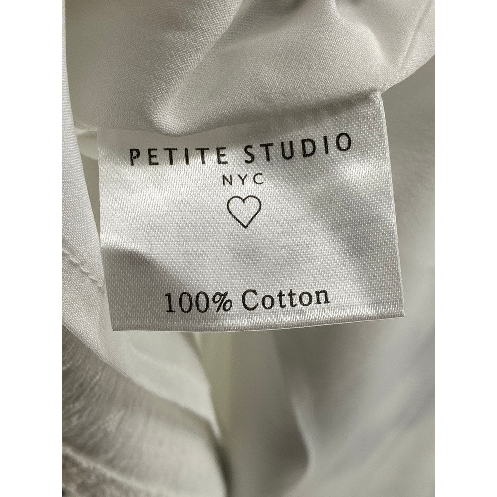 PETITE STUDIO Women's White-Black Tanya Daisy Bodycon Mini Dress SZ S