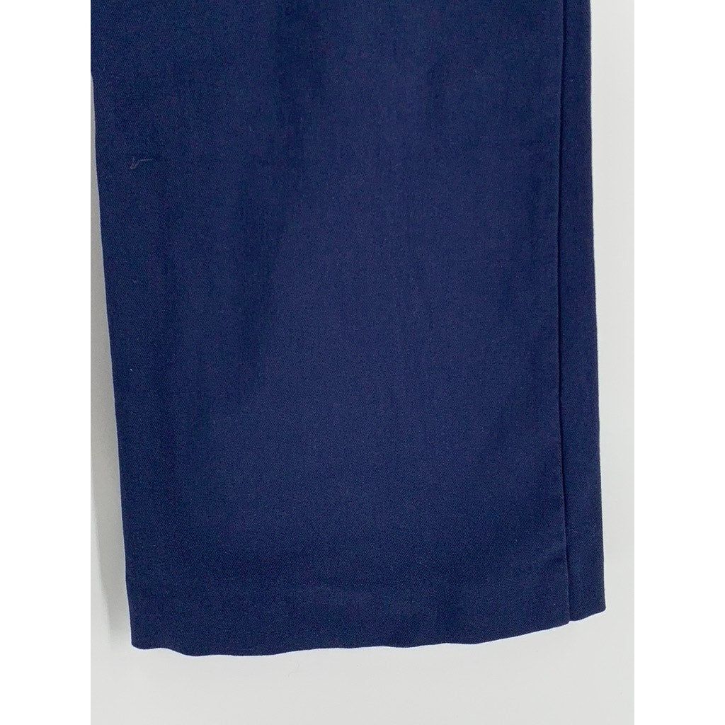 NINE WEST Women's Navy Solid Kick Flare High-Rise Pants SZ XL
